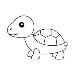 funny turtle cartoon coloring book 