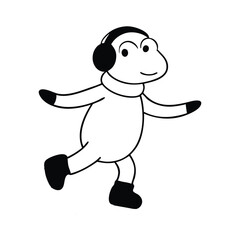 happy cartoon character coloring book 