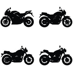 Obraz premium Motorcycle Silhouette Vector