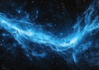 galaxy with tidal tails from a collision, illustrating the blue hued young stars and wispy veins of ionized gas