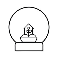 christmas tree icon coloring book