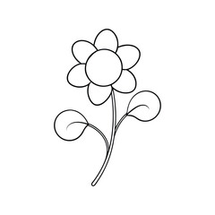 coloring book abstract flower background