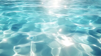 Obraz premium Sparkling turquoise water surface with light reflections creating movement