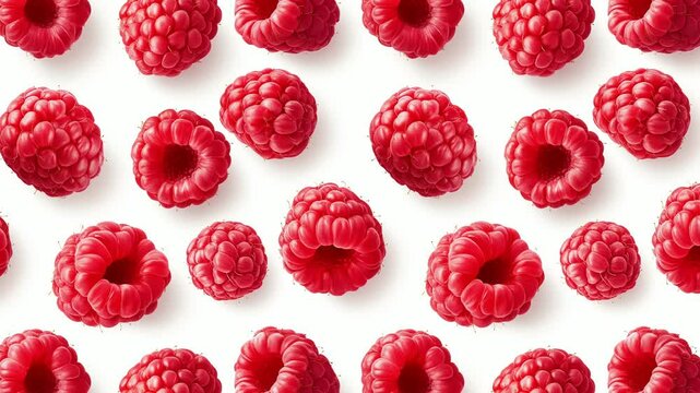 Bright raspberry motion pattern in repeated animated sequence.