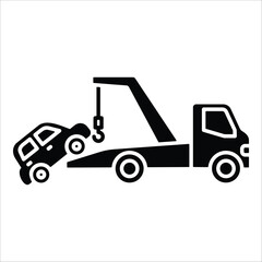 Tow Truck  Icon Element For Design