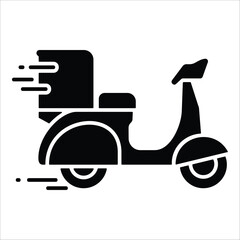 Delivery Scooter  Icon Element For Design