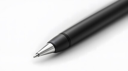 Fototapeta premium A pen rests on a pristine surface, embodying simplicity and focus