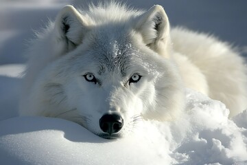 Obraz premium Arctic Wolf in Snow