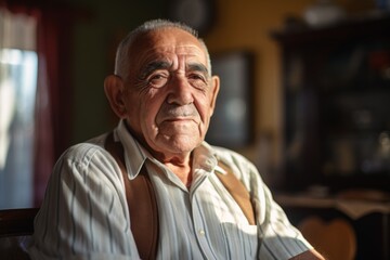 Portrait of a Hispanic elderly man in nursing home
