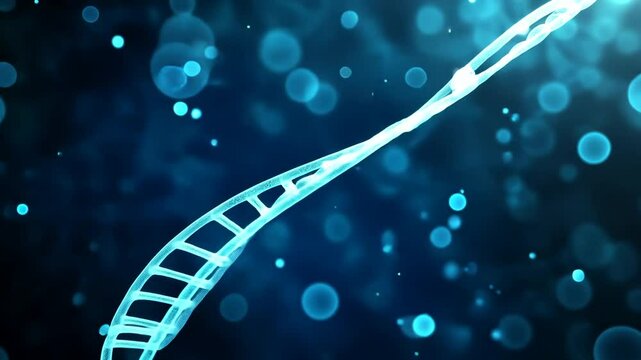 Creative Science Template Wallpaper Featuring Vibrant Dna Molecules Generative AI