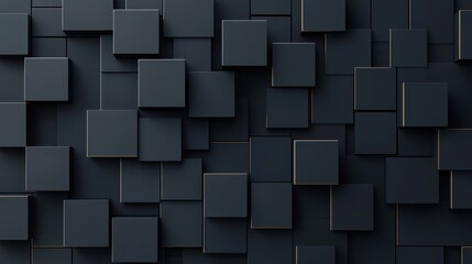 Elegant black and gold wallpaper with a unique pattern creating a luxurious and stylish atmosphere in any setting