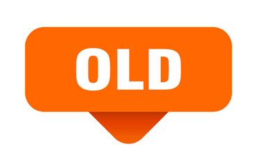 old sticker. old sign on transparent background