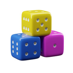 Three Dices 3d Render