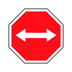 Directional Stop Sign Icon