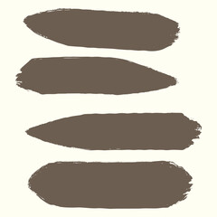 Hand-Painted Brush Stroke Set &ndash; Brown Textured Ink Strokes