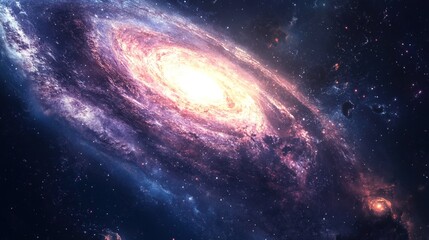 Fototapeta premium Spiral galaxy in deep space (10)