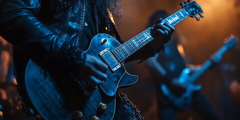 Guitarist Rock Concert Stage.