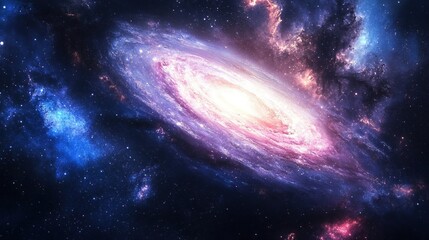 Naklejka premium Spiral galaxy in deep space (25)