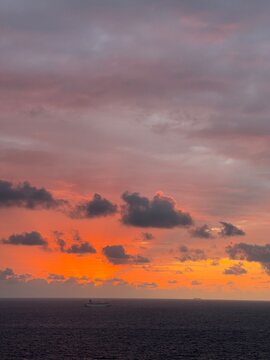 sunset over the sea