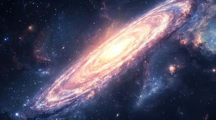 Fototapeta premium Spiral galaxy in deep space