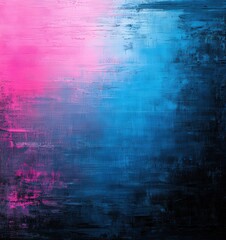 Fototapeta premium A vibrant abstract painting featuring a blend of pink, blue, and black hues, showcasing a textured surface that evokes emotion and depth.