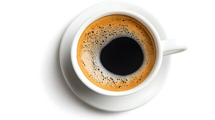 Fototapeta premium Professional Isolated Cup of Coffee on White Background for Marketing Campaigns