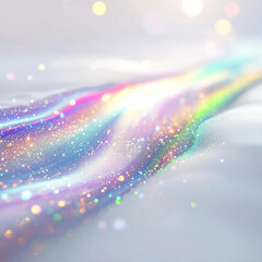 A colorful rainbow with glittery sparkles