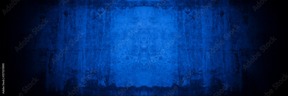 Poster old wall pattern texture cement blue dark abstract blue color design are light with black gradient b