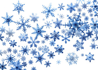 snowflakes on blue background