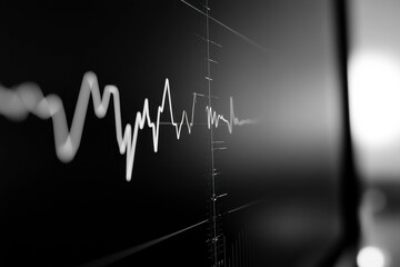 Obraz premium Abstract Stock Market Data Graph on Computer Screen