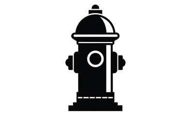 Classic fire hydrant icon silhouette, Fire Hydrant icon, Fire hydrant silhouette vector illustration 