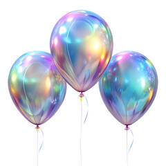 colorful balloons isolated on white