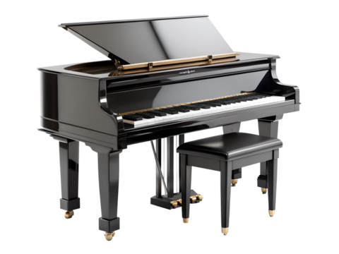 piano keys isolated on white