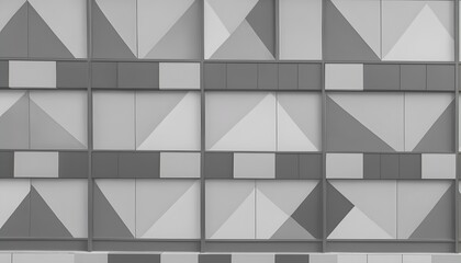 Obraz premium Abstract Geometric Pattern with Gray White and Brown Triangles and Lines