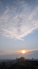 sunrise view at the mine