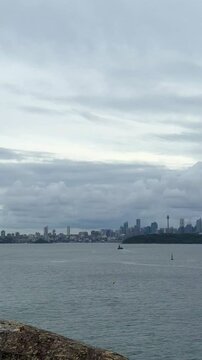 view of the city, harbour bridge in sydney 