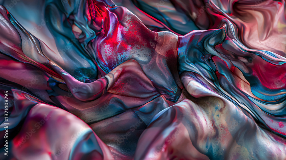 Poster vibrant colorful abstract background displaying a fusion of colors and textures in a hyper-realistic