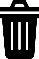 Trash bin Garbage icon in flat. vector for apps or web trash dustbin sign icon isolated on transparent background