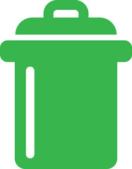 Trash bin Garbage icon in flat. vector for apps or web trash dustbin sign icon isolated on transparent background