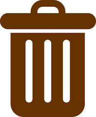 Trash bin Garbage icon in flat. vector for apps or web trash dustbin sign icon isolated on transparent background