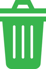 Trash bin Garbage icon in flat. vector for apps or web trash dustbin sign icon isolated on transparent background