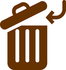 Trash bin Garbage icon in flat. vector for apps or web trash dustbin sign icon isolated on transparent background