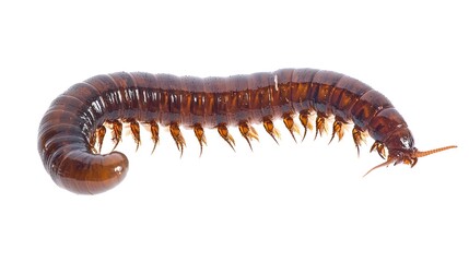 Obraz premium Professional Lugworm Arenicola Marina Isolated White Background Image Usage