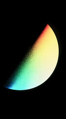 Abstract Illustration Of Colorful Half Circle Geometric Shape On Black Background