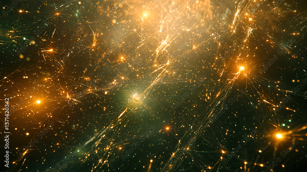 Poster sparkling bunch of glittering sparkles creating a magical and enchanting scene filled with light and
