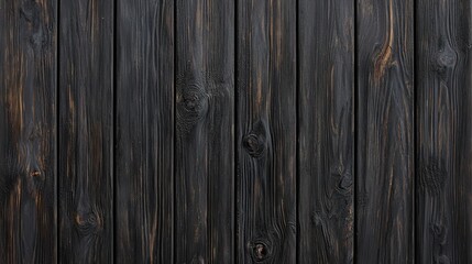 Obraz premium Panorama of Wood plank black timber texture and seamless background.
