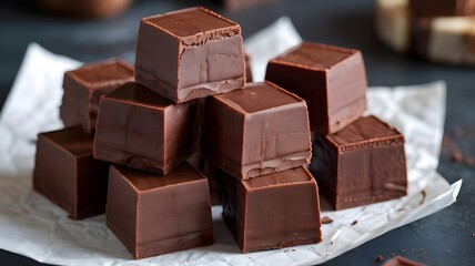 Luxurious Chocolate Fudge Cubes &ndash; Smooth, Silky, and Irresistible