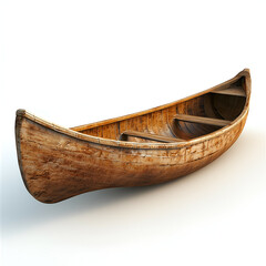 Wooden Canoe Adventure on Idyllic River: Embrace Nature, Exploration, and Serenity