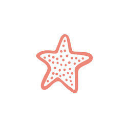 red starfish isolated on white