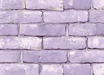 Obraz premium Light purple brick wall background, close-up. Texture of old pink painted bricks